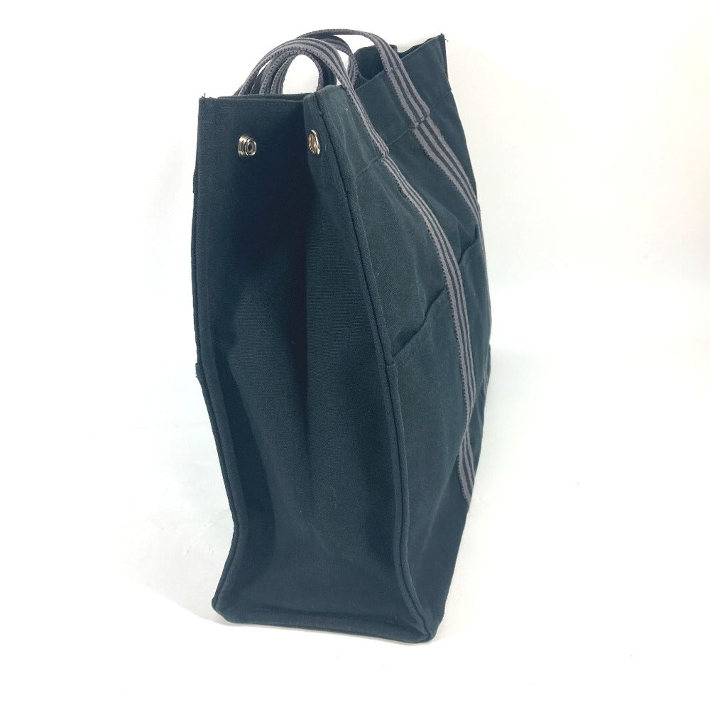 HERMES Tote Bag canvas black Fool Toe GM