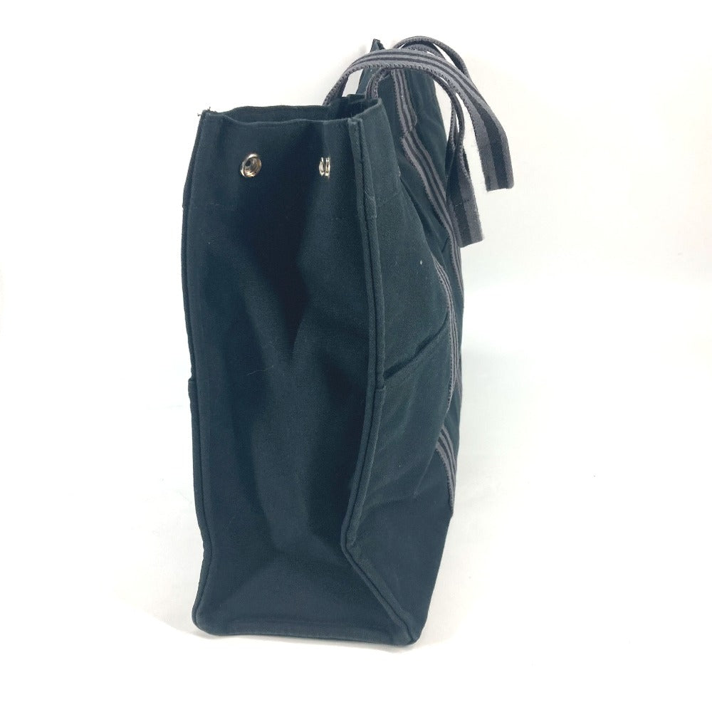 HERMES Tote Bag canvas black Fool Toe GM