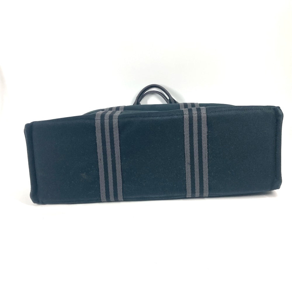 HERMES Tote Bag canvas black Fool Toe GM