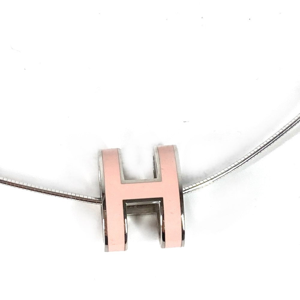 HERMES Necklace metal Light pink Pop Ash H Women Used