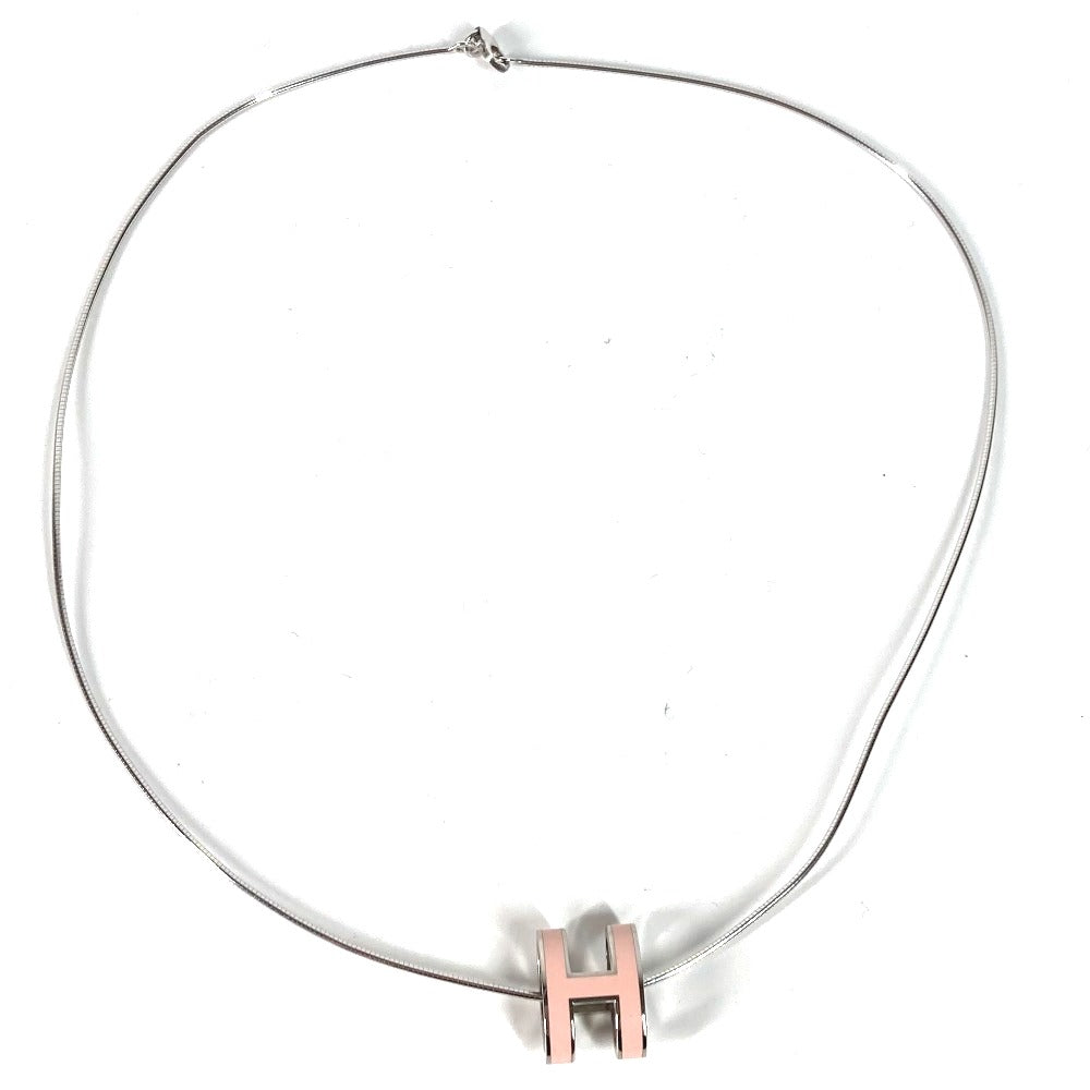 HERMES Necklace metal Light pink Pop Ash H Women Used