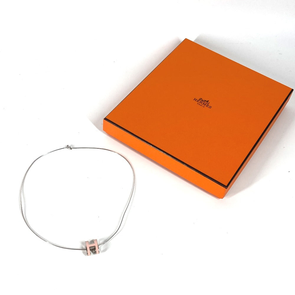 HERMES Necklace metal Light pink Pop Ash H Women Used