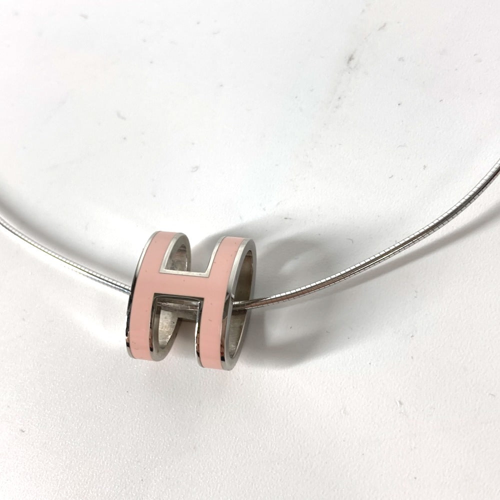 HERMES Necklace metal Light pink Pop Ash H Women Used