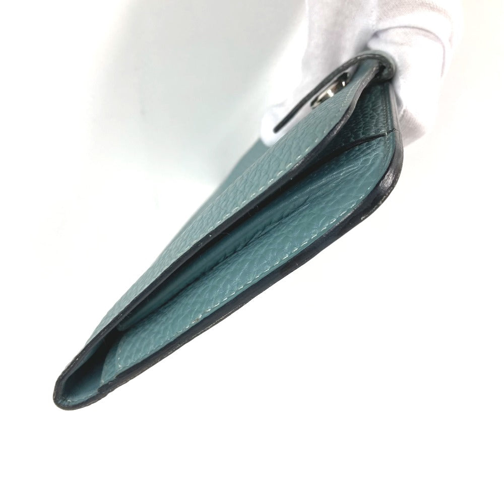 HERMES Long Wallet Purse Togo blue Long wallet Dogon Duo GM Women Used