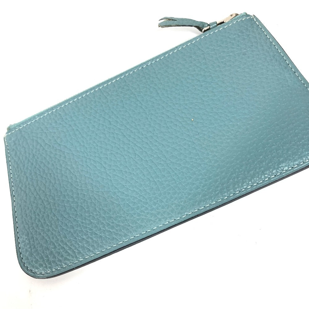 HERMES Long Wallet Purse Togo blue Long wallet Dogon Duo GM Women Used