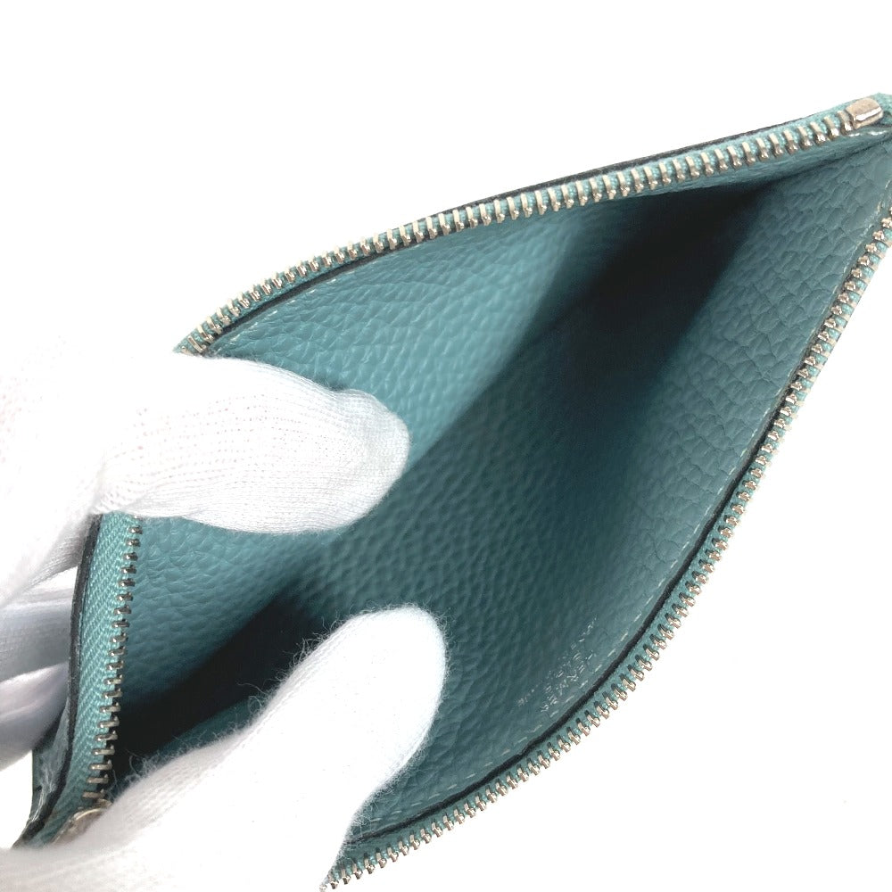 HERMES Long Wallet Purse Togo blue Long wallet Dogon Duo GM Women Used