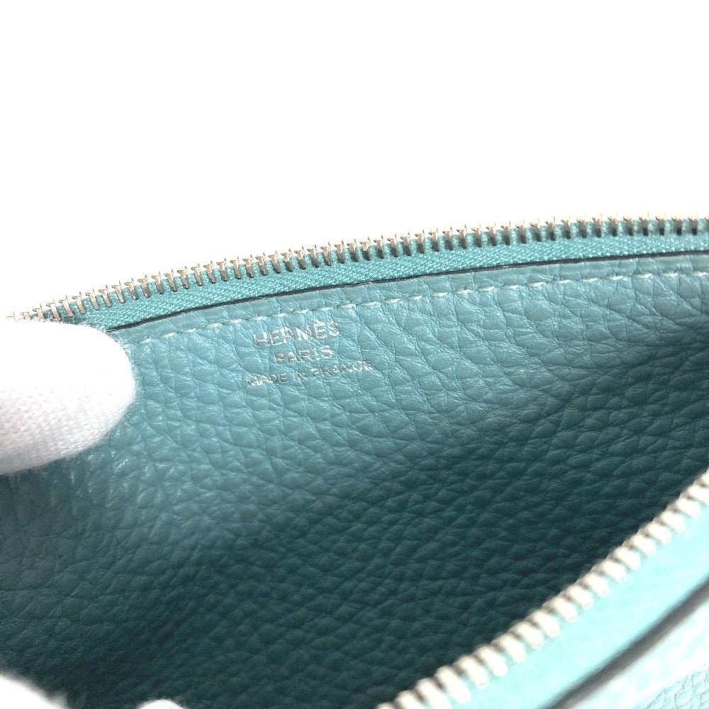 HERMES Long Wallet Purse Togo blue Long wallet Dogon Duo GM Women Used