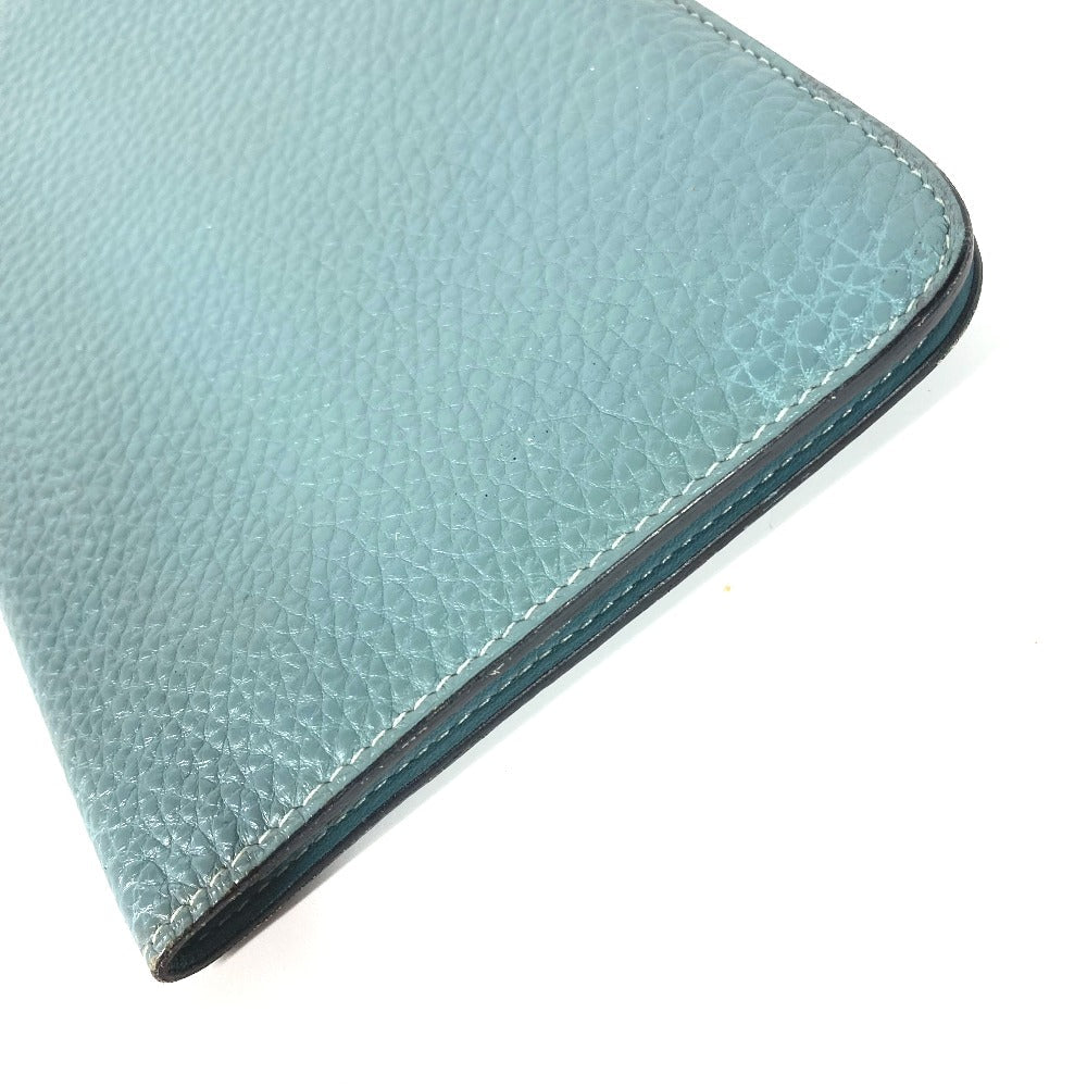 HERMES Long Wallet Purse Togo blue Long wallet Dogon Duo GM Women Used