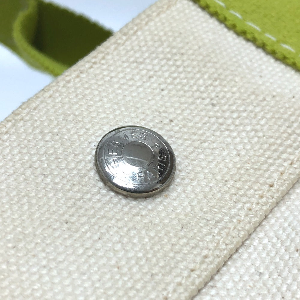 HERMES Tote Bag canvas green Bora Bora PM