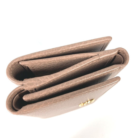 GUCCI Trifold wallet 474746 leather beige Compact wallet GG Marmont Women Used