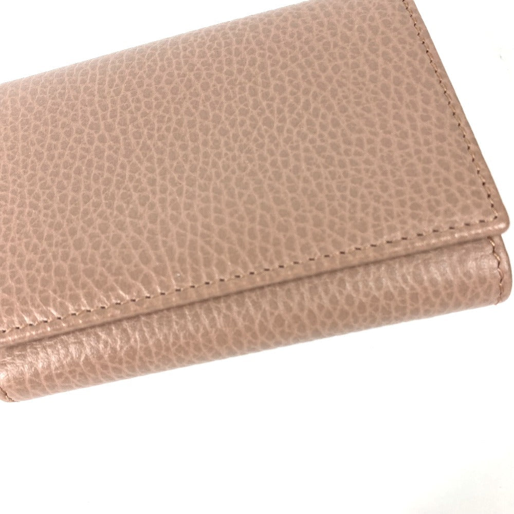 GUCCI Trifold wallet 474746 leather beige Compact wallet GG Marmont Women Used