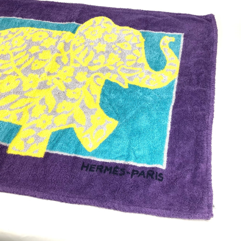 HERMES towel cotton purple Bath towel Interior Throw Blanket