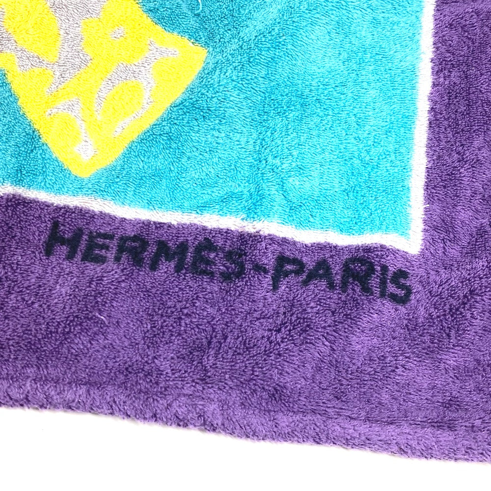 HERMES towel cotton purple Bath towel Interior Throw Blanket