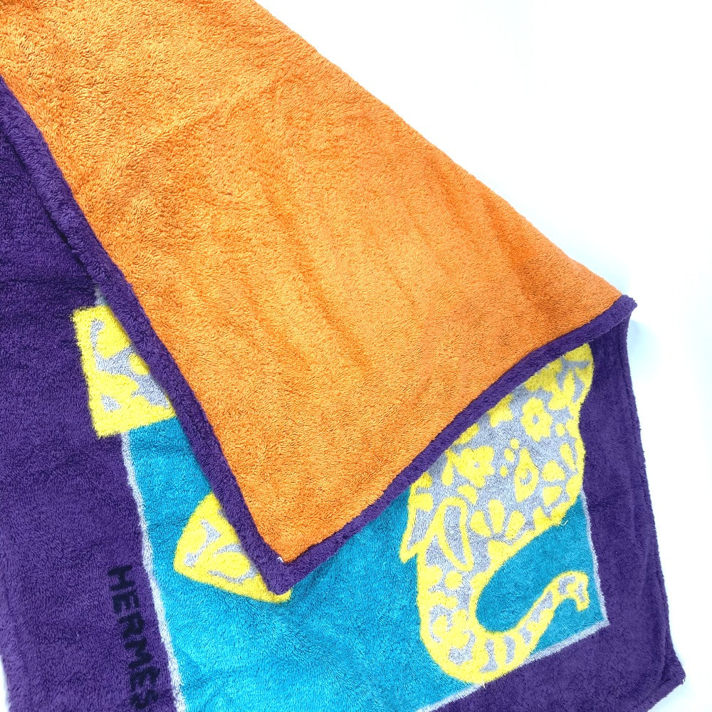 HERMES towel cotton purple Bath towel Interior Throw Blanket