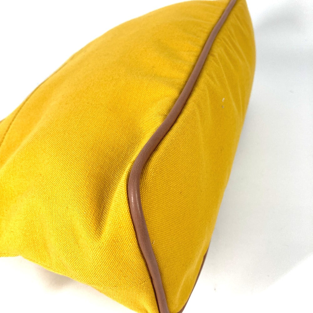 HERMES Pouch canvas yellow Cosmetics Pouch Multi Pouch Bolide GM Women Used