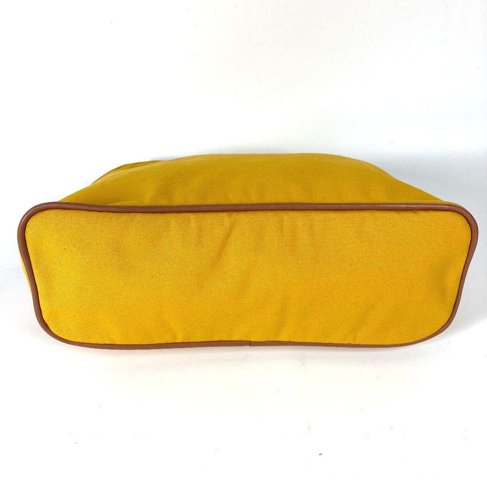 HERMES Pouch canvas yellow Cosmetics Pouch Multi Pouch Bolide GM Women Used