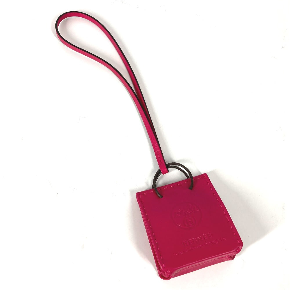 HERMES charm Año Milo, Rose Mexico pink key ring sack orange