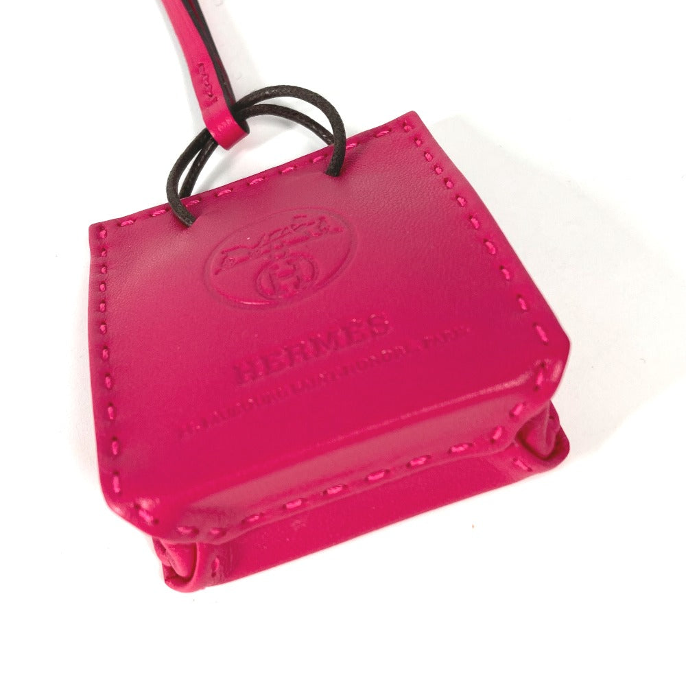 HERMES charm Año Milo, Rose Mexico pink key ring sack orange