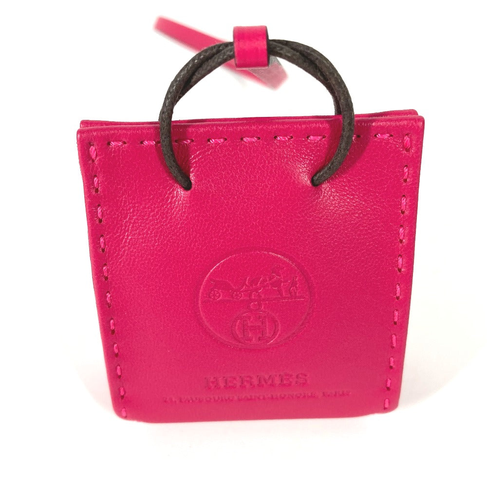 HERMES charm Año Milo, Rose Mexico pink key ring sack orange