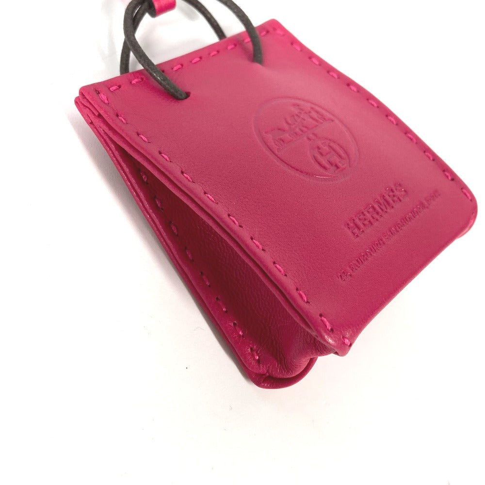 HERMES charm Año Milo, Rose Mexico pink key ring sack orange