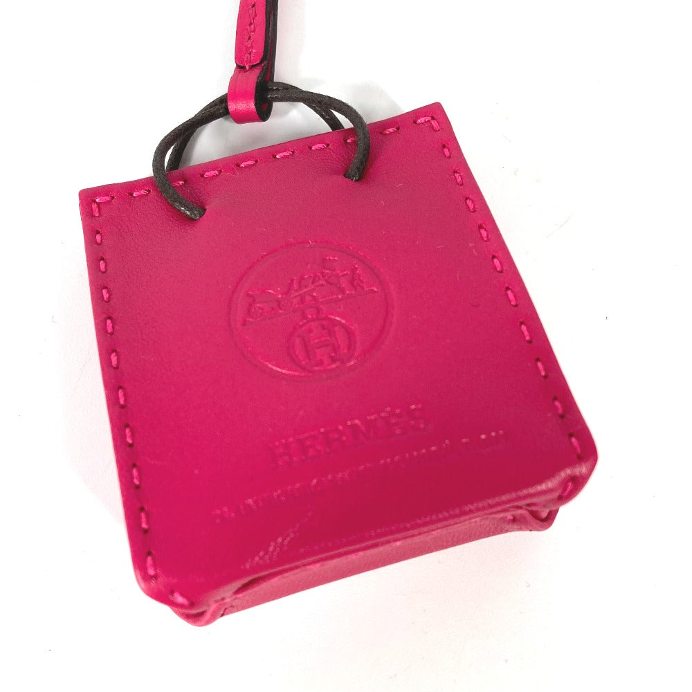HERMES charm Año Milo, Rose Mexico pink key ring sack orange