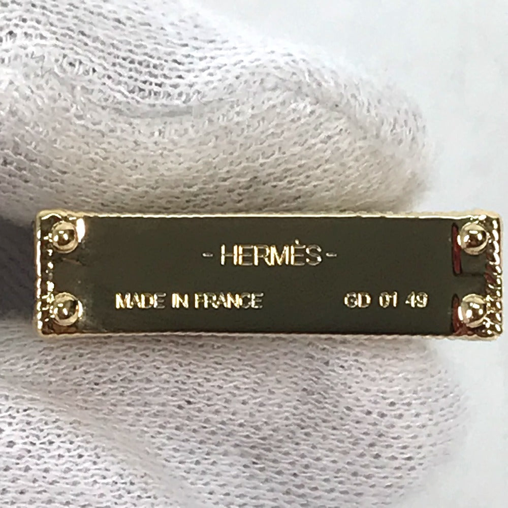 HERMES charm metal gold Pendant Top Necklace Accessories Curiosity Curiosity Permanent Brass Women Used