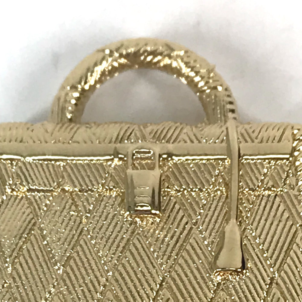 HERMES charm metal gold Pendant Top Necklace Accessories Curiosity Curiosity Permanent Brass Women Used