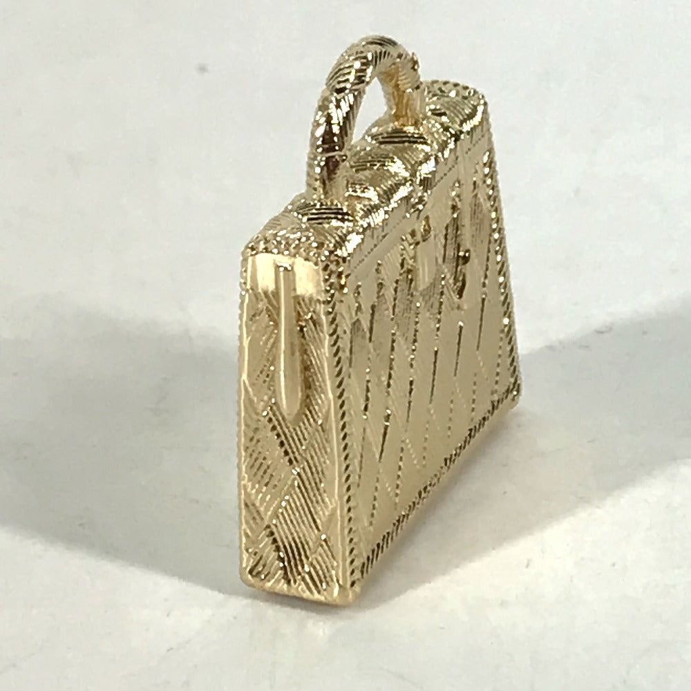 HERMES charm metal gold Pendant Top Necklace Accessories Curiosity Curiosity Permanent Brass Women Used