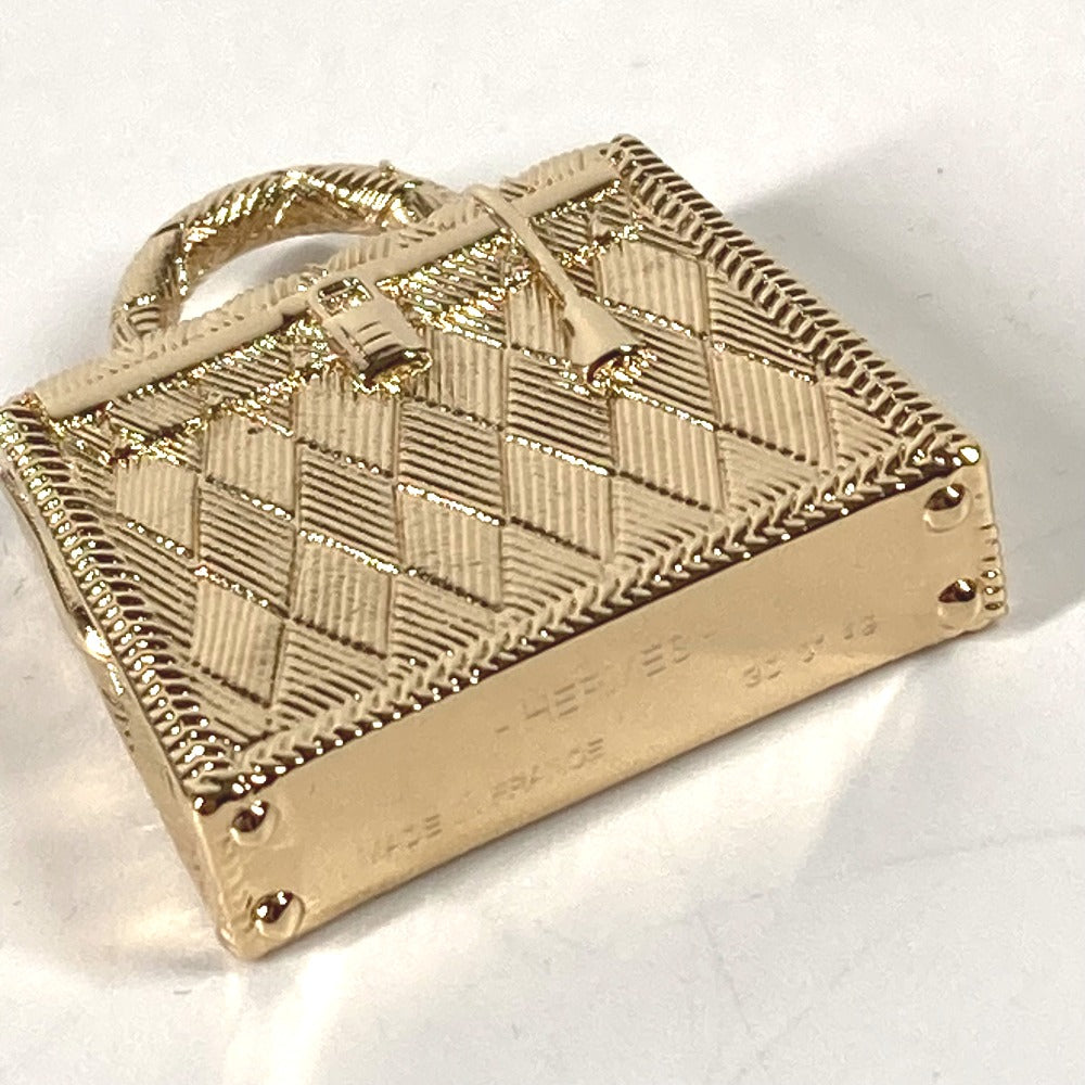 HERMES charm metal gold Pendant Top Necklace Accessories Curiosity Curiosity Permanent Brass Women Used