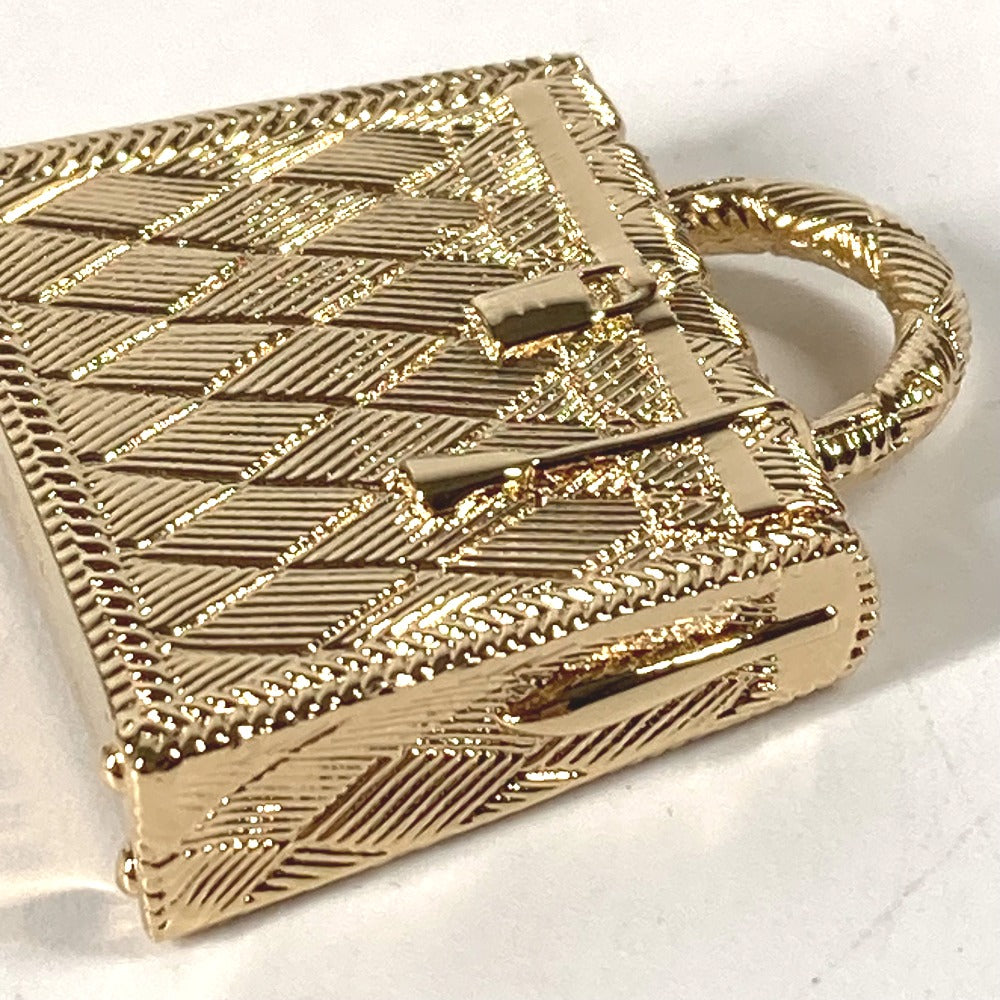 HERMES charm metal gold Pendant Top Necklace Accessories Curiosity Curiosity Permanent Brass Women Used