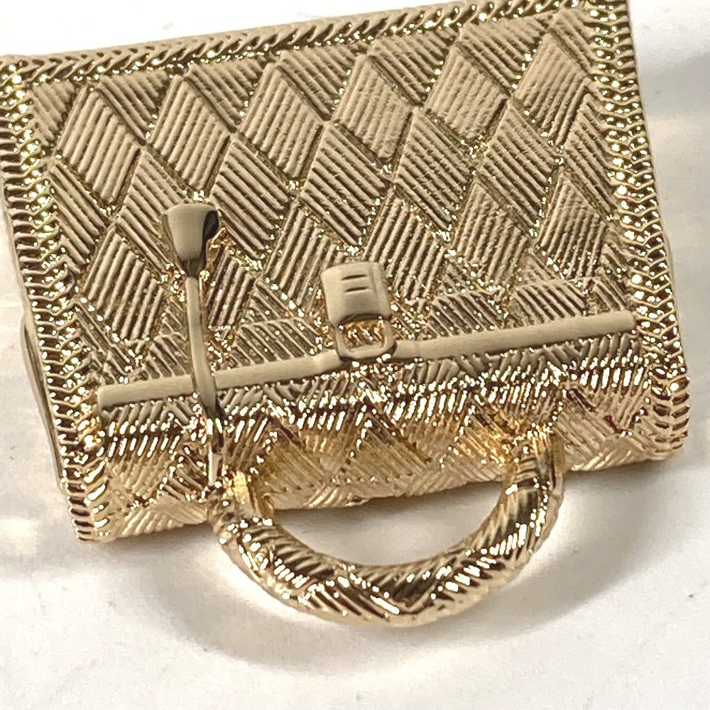 HERMES charm metal gold Pendant Top Necklace Accessories Curiosity Curiosity Permanent Brass Women Used
