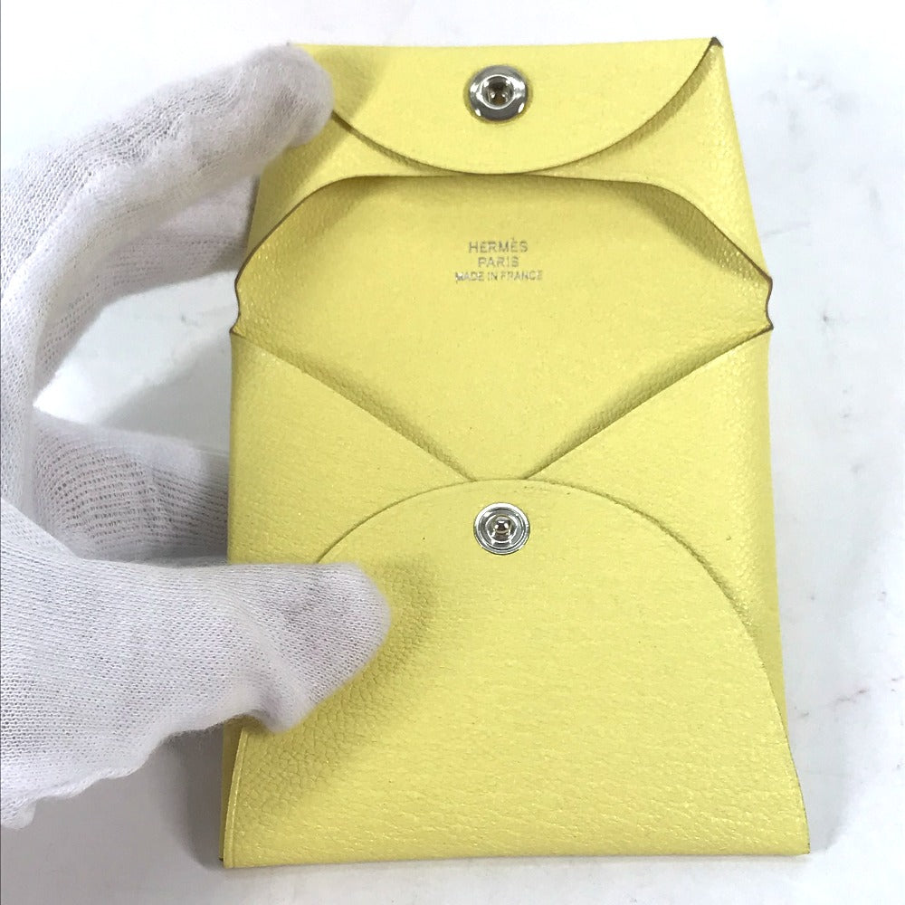 HERMES Coin case Shave yellow Bastia Women Used