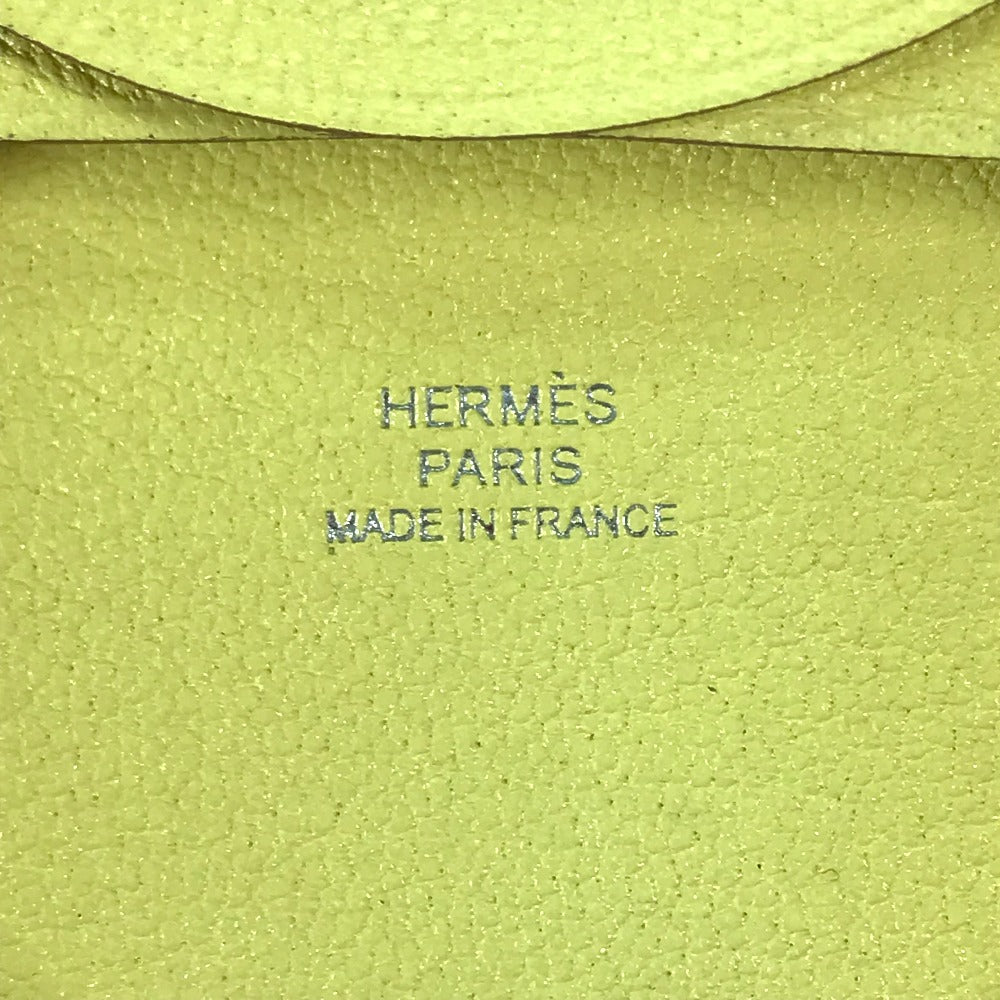 HERMES Coin case Shave yellow Bastia Women Used