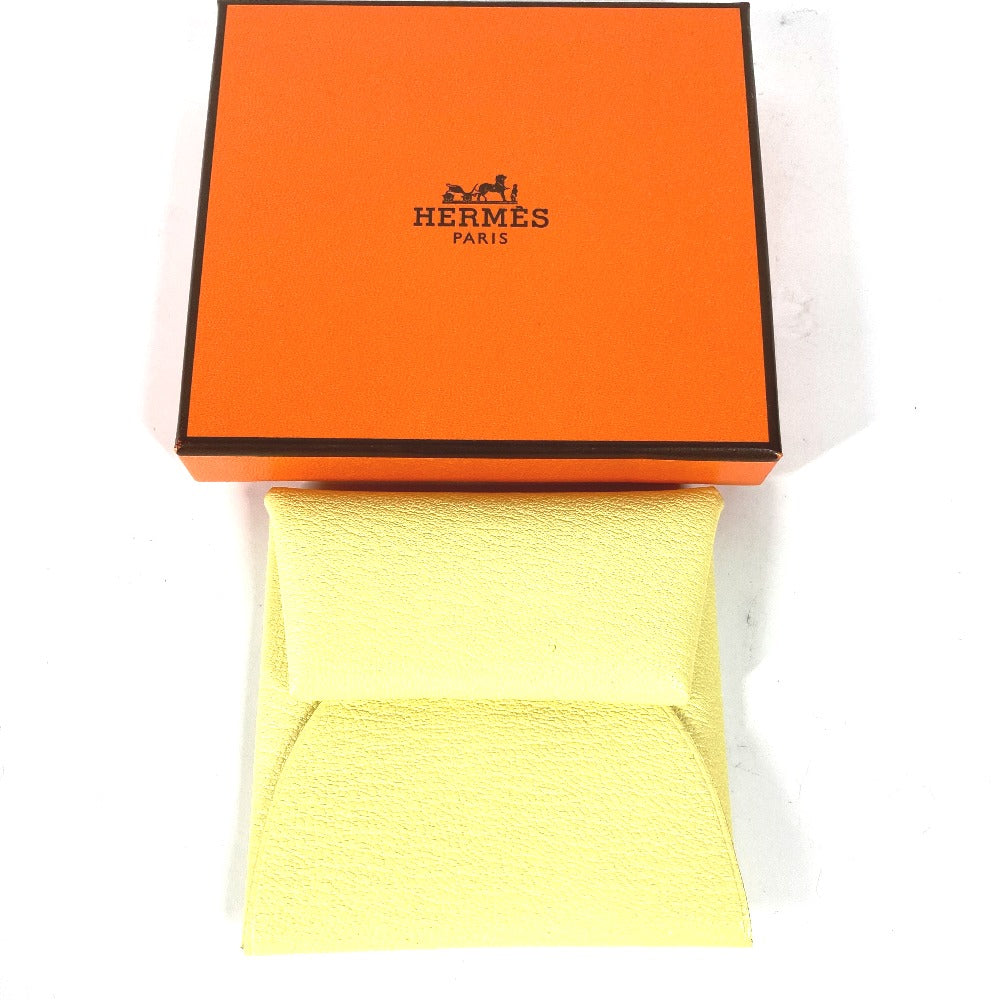 HERMES Coin case Shave yellow Bastia Women Used