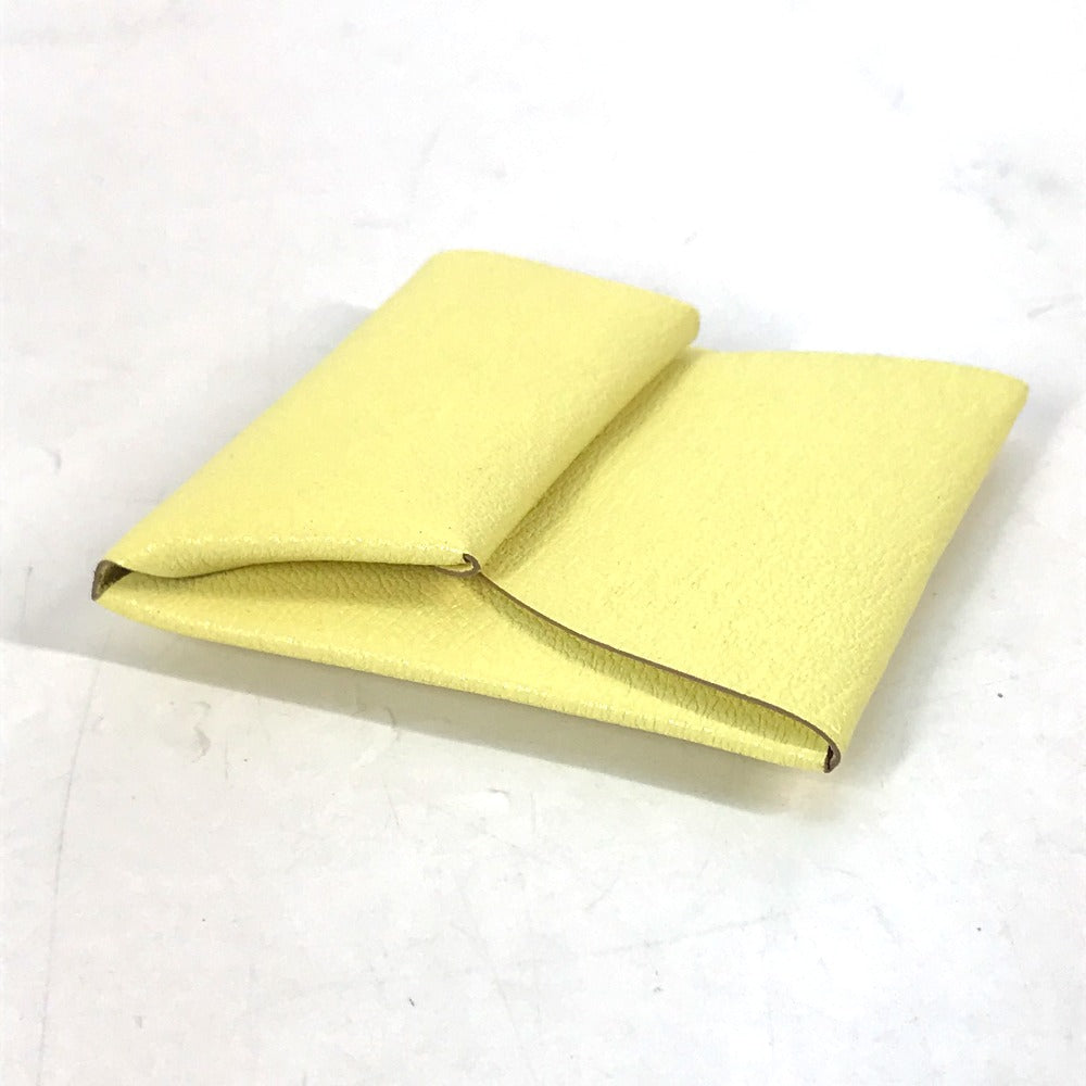 HERMES Coin case Shave yellow Bastia Women Used