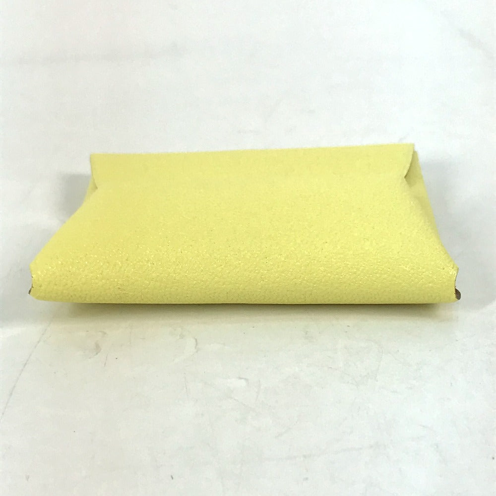 HERMES Coin case Shave yellow Bastia Women Used
