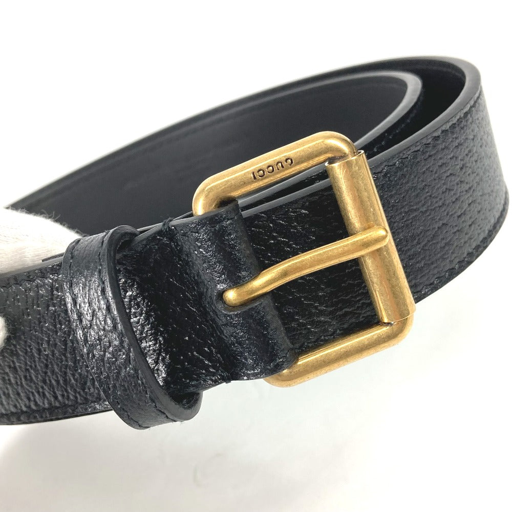 GUCCI Long Wallet Purse 699304 leather black Belt bag Waist bag GG mens Used