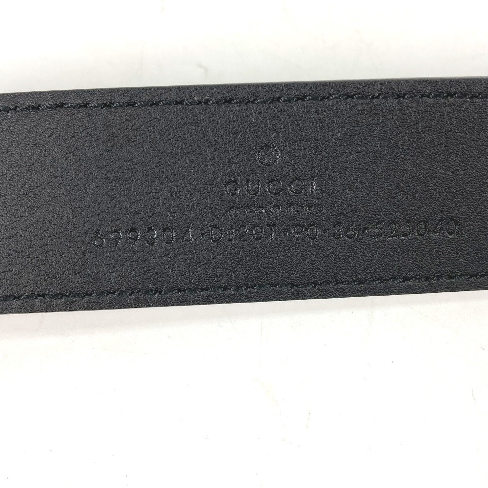 GUCCI Long Wallet Purse 699304 leather black Belt bag Waist bag GG mens Used