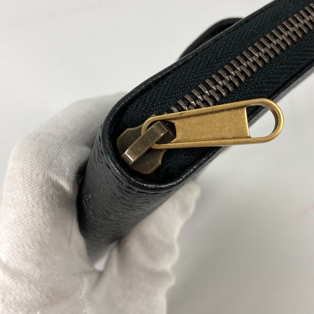 GUCCI Long Wallet Purse 699304 leather black Belt bag Waist bag GG mens Used