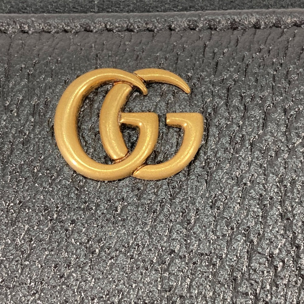 GUCCI Long Wallet Purse 699304 leather black Belt bag Waist bag GG mens Used
