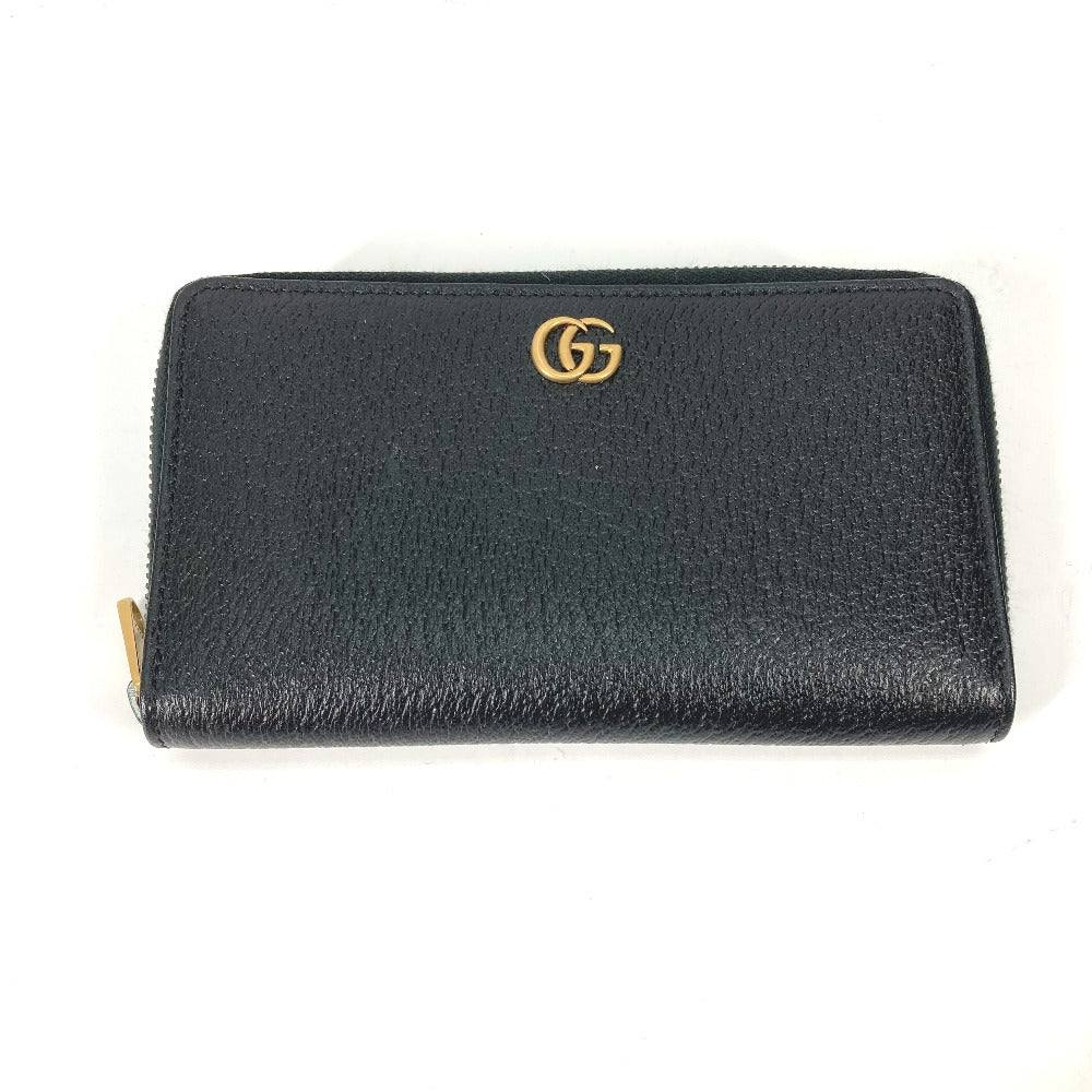 GUCCI Long Wallet Purse 699304 leather black Belt bag Waist bag GG mens Used