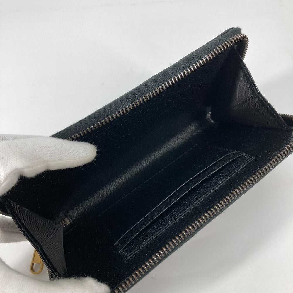 GUCCI Long Wallet Purse 699304 leather black Belt bag Waist bag GG mens Used