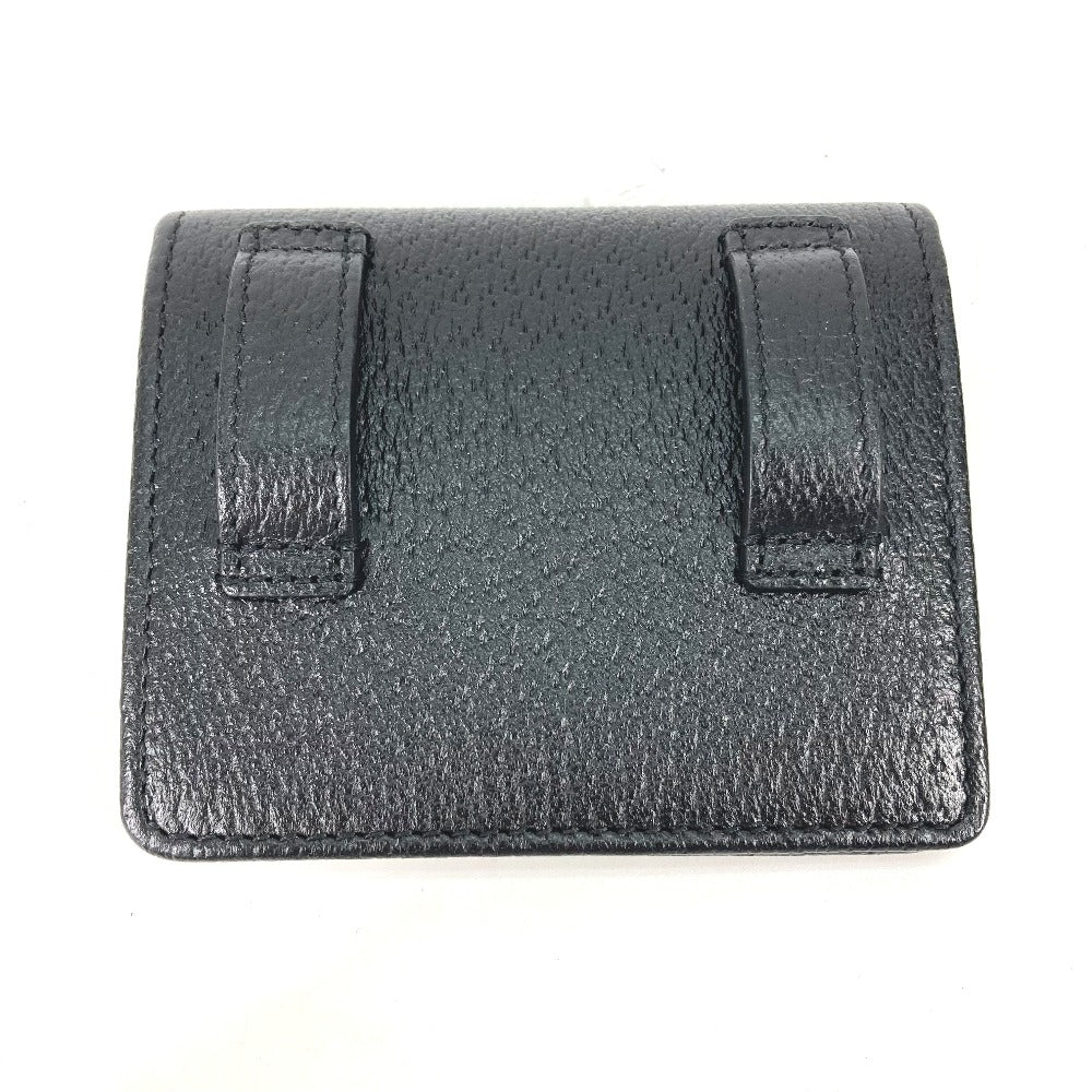 GUCCI Long Wallet Purse 699304 leather black Belt bag Waist bag GG mens Used