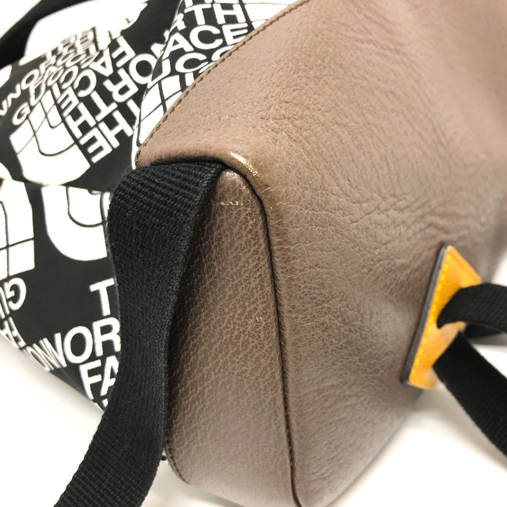 GUCCI Backpack 650288 Nylon / leather Black x white GUCCIxTHE NORTH FACE collaboration mens Used