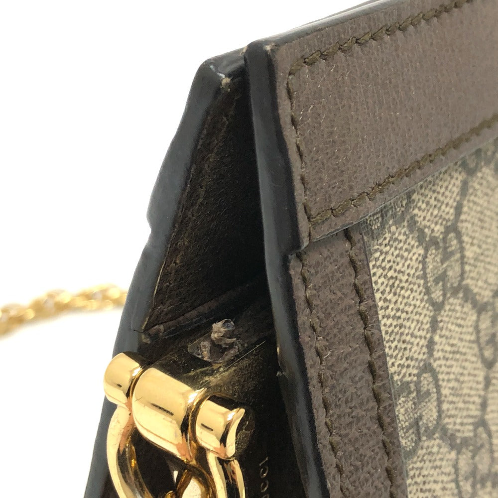 GUCCI Shoulder Bag 503877 GG Supreme Canvas Brown Ophidia GG Small Women Used