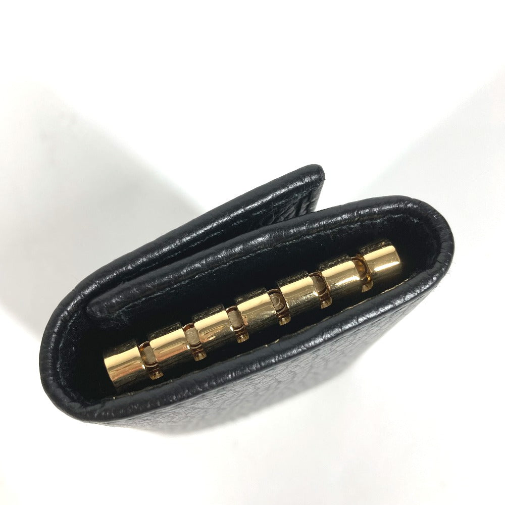 GUCCI Key case Key holder  456118 leather black key GG Marmont Women Used