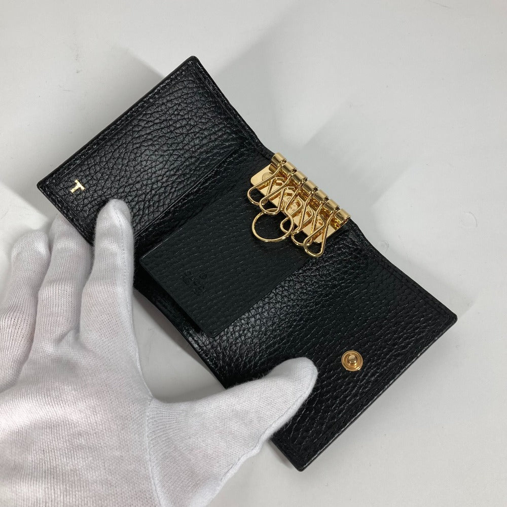 GUCCI Key case Key holder  456118 leather black key GG Marmont Women Used