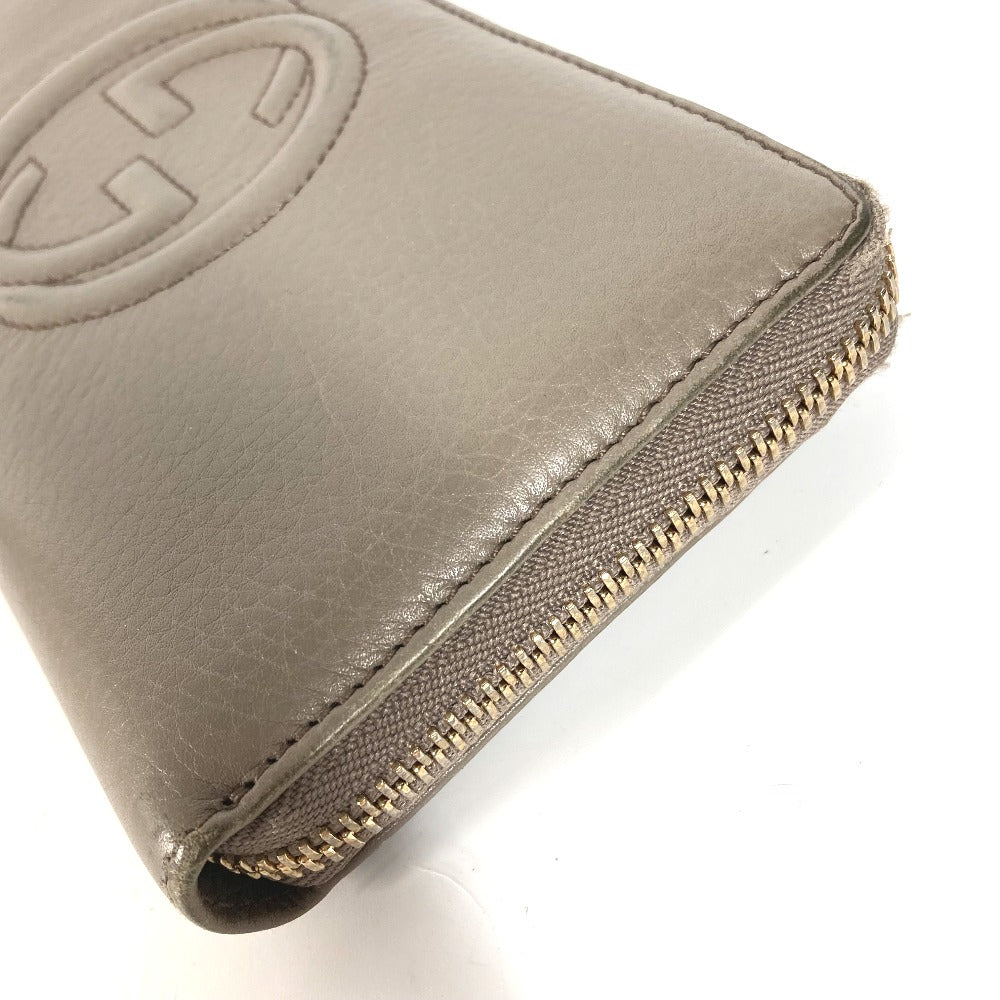 GUCCI Long Wallet Purse 282413  leather beige Long wallet with tassel GG Soho