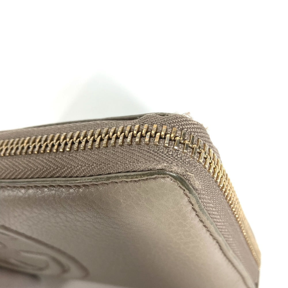 GUCCI Long Wallet Purse 282413  leather beige Long wallet with tassel GG Soho