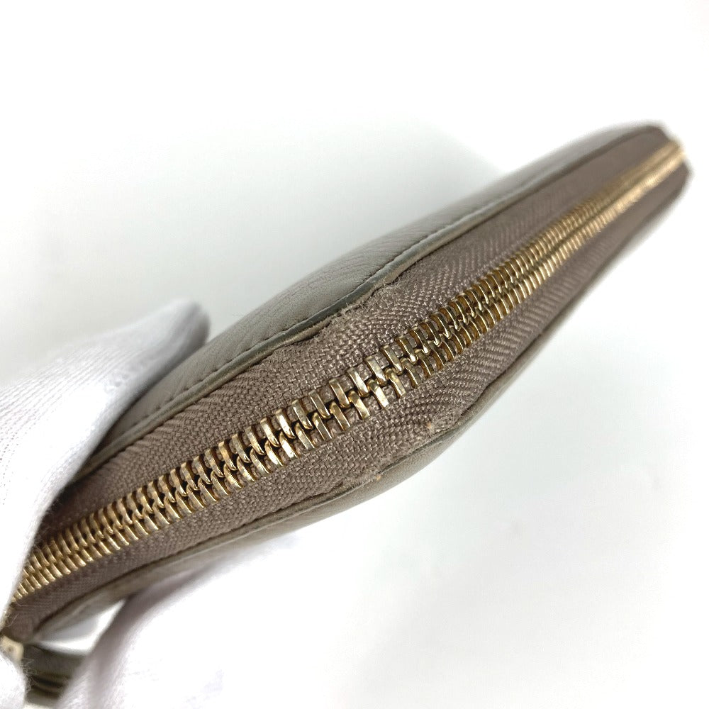GUCCI Long Wallet Purse 282413  leather beige Long wallet with tassel GG Soho
